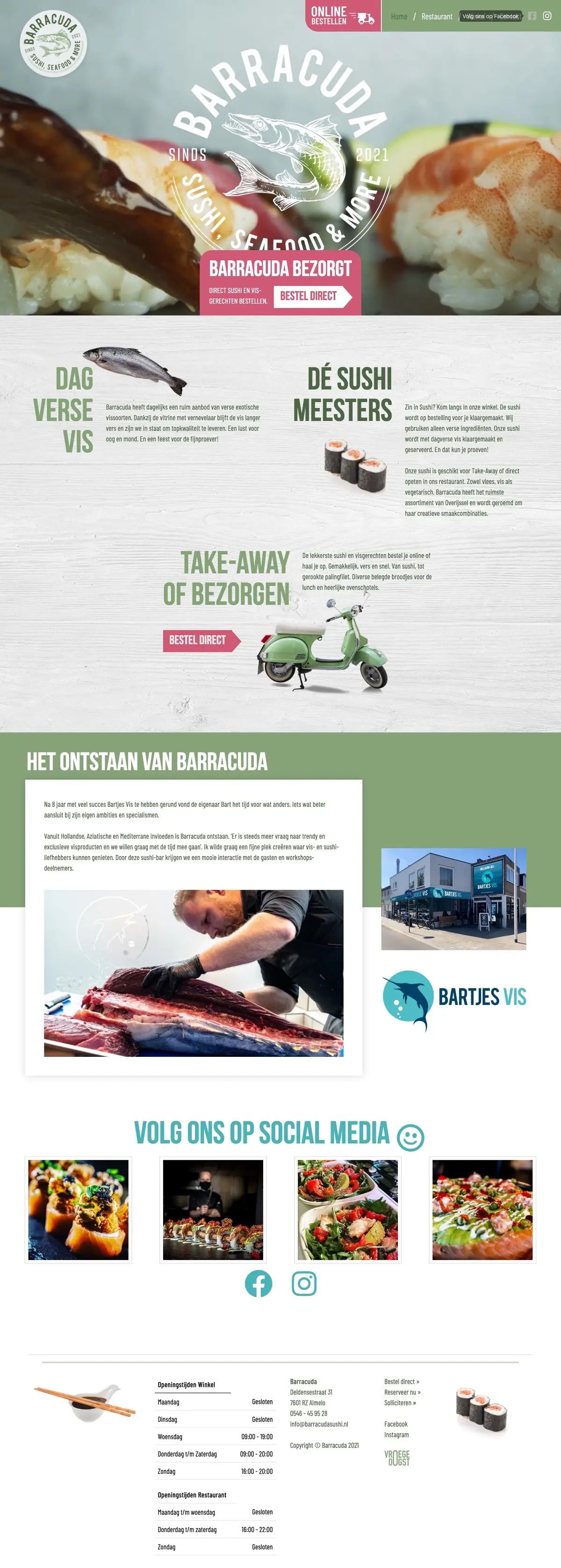 Homepage of barracudasushi.nl